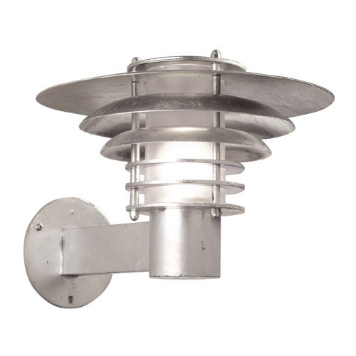 [NOR-01-08] Luminaire  Applique Metal Galvanise E27 60W 230V IP54 CL2