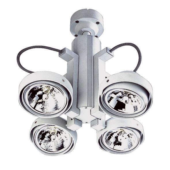 [LK-XFGF4S] Luminaire  PLAFOND 4XAR111+TRANSFO GRIS