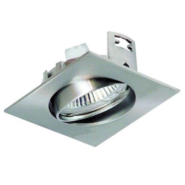 [BLK-60909] Luminaire  Spot Encastré inox 12V 50W carré (ampoule et alim non inclus)