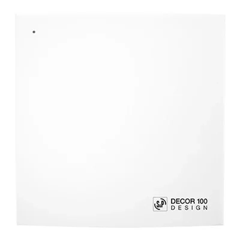 Aérateur extra-plat design, 80 m3/h, 10,7W, hygro et tempo réglable, D 100 mm