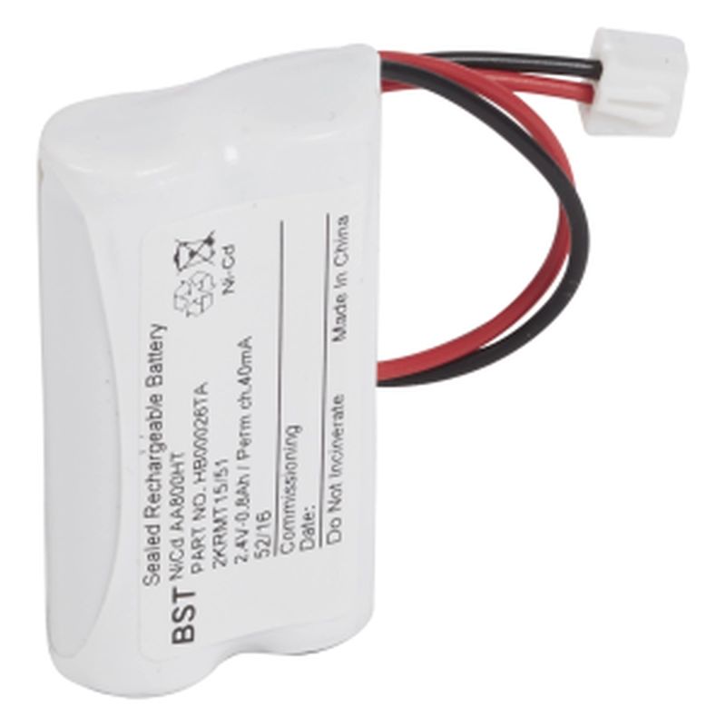 [URA-111906] Batterie Ni-Cd 2,4V 0,8Ah pour blocs d'éclairage de sécurité