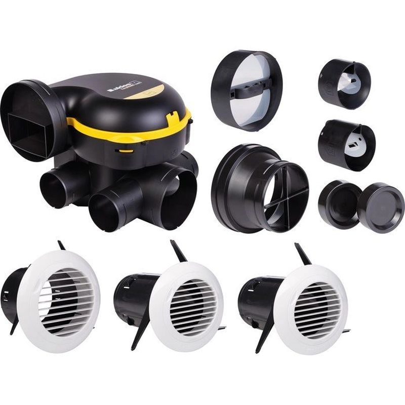 Kit vmc simple flux easyhome auto compact + 3 bouches