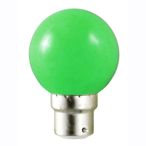 [L-02463] Ampoule LED sphérique B22 1W VERT 230V couleur