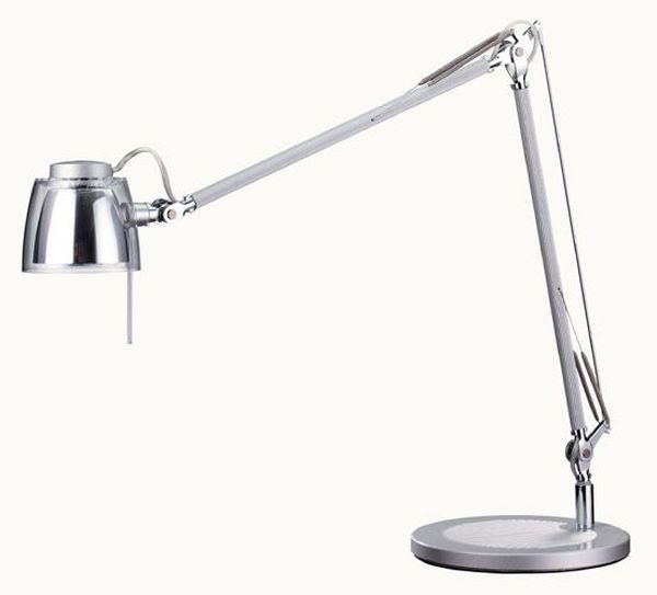 Luminaire  Lampe de bureau argent articule G6,35 50W INTIMUS