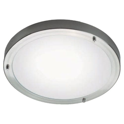 Luminaire  Plafonnier IP44 2x25W G9 230V acier brossé et verre