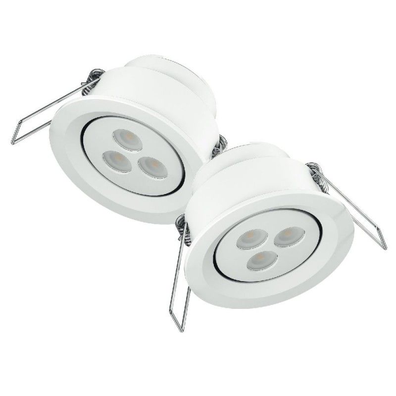 Luminaire  Kit de 2 spots encastre OSRAM PUNCTO LED I Downlight 2x4.5W 3000K