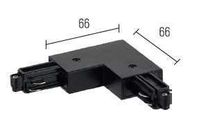 Luminaire  Coude 90° noir 1 allumage