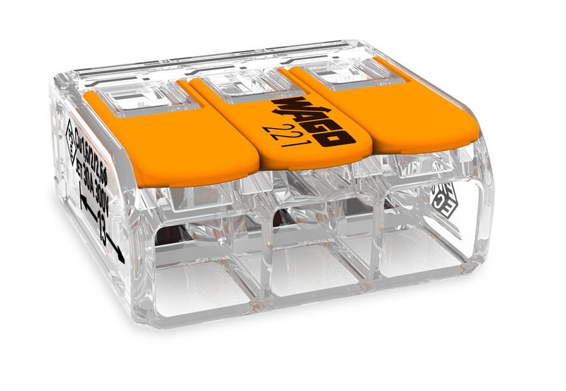 Elec Borne wago 221 mini 3x6mm2 à levier - prix de la boite de 30