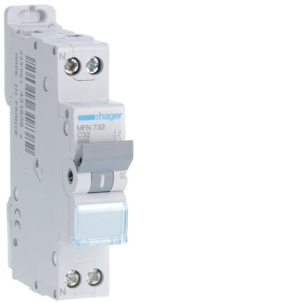 Elec Disjoncteur 1p+n 3ka c32a 1m MFN732