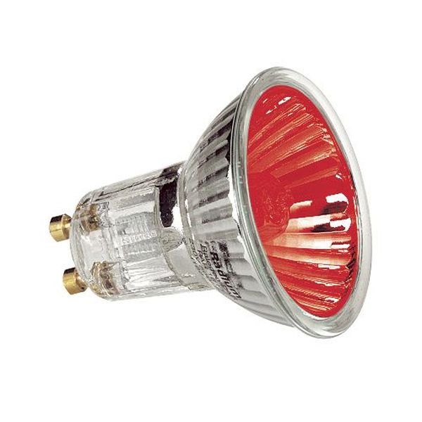 Ampoule Hi-Spot 50 Gu10 Rouge 50W 230V halogène couleur