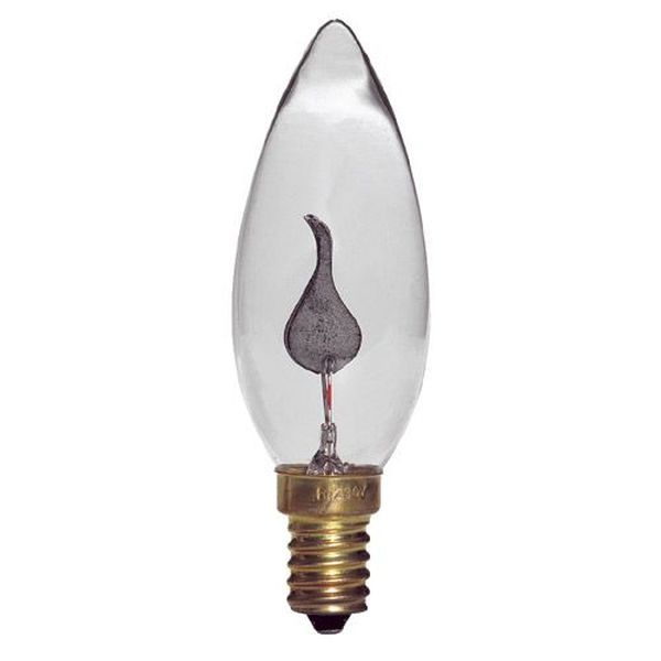 [L-1831] Ampoule Flamme Scintillante E14 Claire 3W 230V