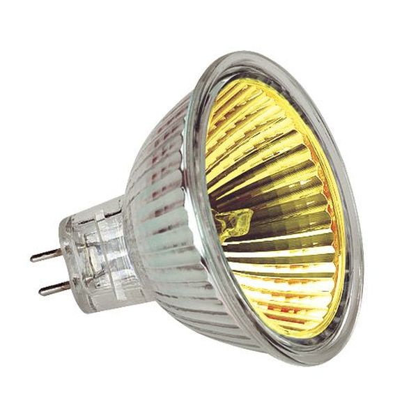 [L-4952] Ampoule MR16 Jaune 50W 12V Flood 38° halogène couleur