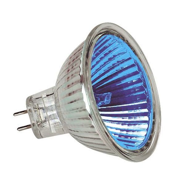 [L-4964] Ampoule MR16 Bleu 50W 12V Spot 12_24° halogène couleur