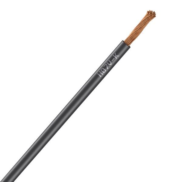 [CAB-1074N] Fil Électrique H07Vk 2.5 mm² Souple Noir - Couronne De 100M