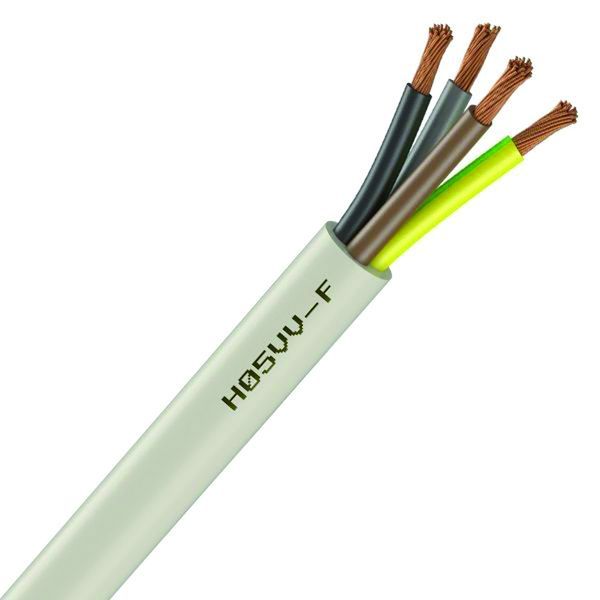 [CAB-1143] Câble Électrique Souple H05Vv-F Blanc 4G1 mm² - Couronne De 50M