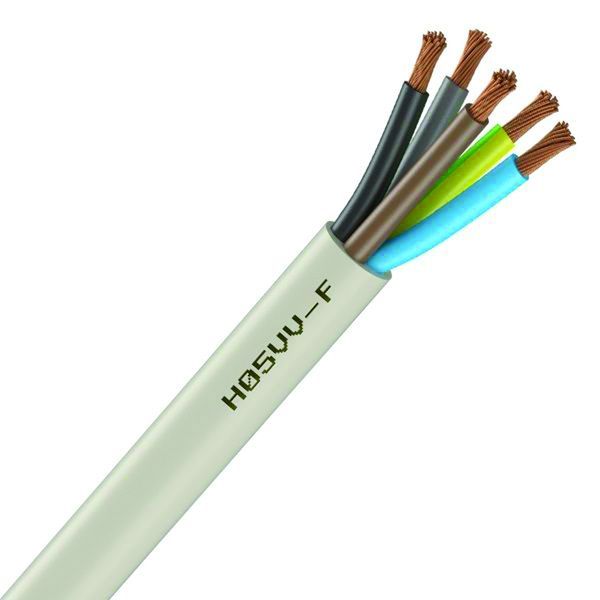 Câble Électrique Souple H05Vv-F Blanc 5G1.5 mm² - Couronne De 50M