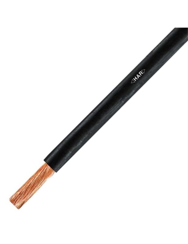 [CAB-2050/1] Câble Électrique H07Rn-F 1X50 mm² Souple Noir Cuivre - Prix au mètre