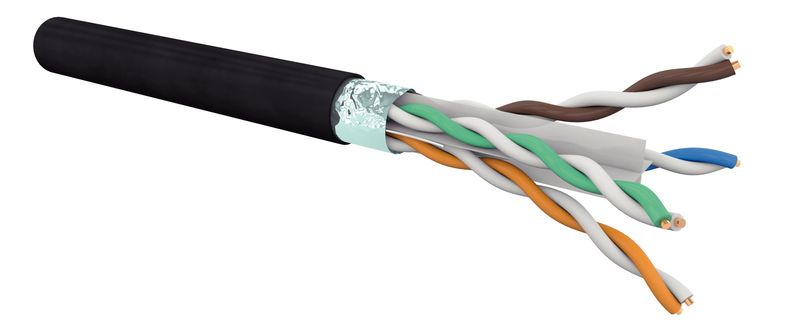 [CAB-FTP7/1] Cable Cat.6 F/Utp 4P Gaine Pe Noire Extèrieur - Prix au mètre