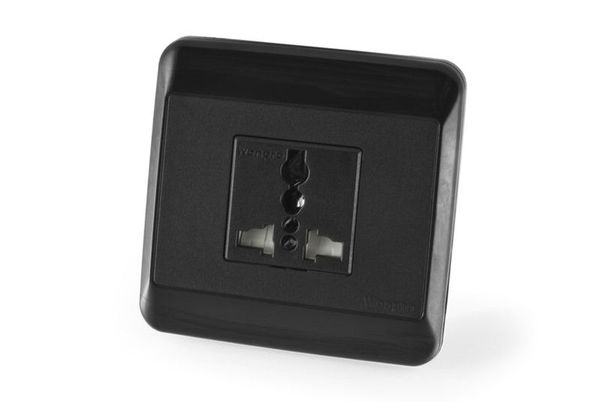 Prise universelle encastré noir -10100 elec