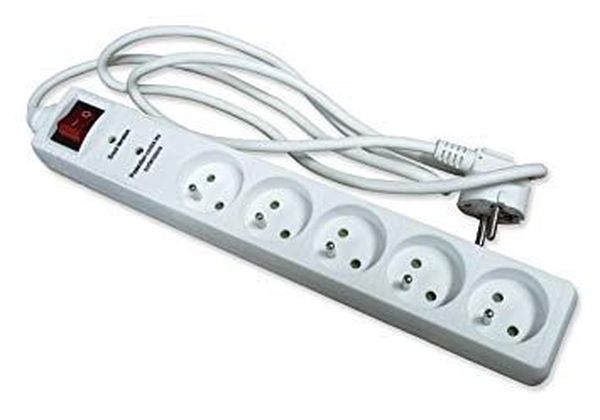 [EB-11186] Bloc 5 pc+t+interrupteur parafoudre -11186 elec