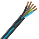 Câble Électrique U-1000 R2V 5G6 mm² Cuivre Rigide Noir - Prix au mètre