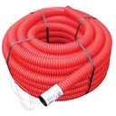 Gaine TPC annelée rouge Ø50 mm - couronne de 25 m