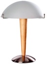 Luminaire  Lampe de bureau bois naturel + chrome + verre E14 40W INTIMUS