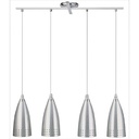 Luminaire  Suspension E27 4x 60W aluminium 230V