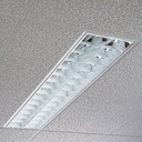 Luminaire  Appareil fluorescent Encastré 2x36W blanc grille aluminium 230V