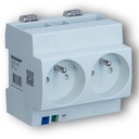 Elec Double prise modulaire 2p+t