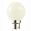 Ampoule LED sphérique B22 1W BLANC 230V couleur
