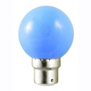Ampoule LED sphérique B22 1W BLEU 230V couleur